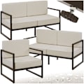 Miniatyrbillede 1 af 11: tectake Loungesæt Comosa til 5 personer, XXL-polstring Beige