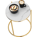 Miniatyrbillede 9 af 9: Sidebord Ellsa, marmorplade, stålramme - hvid/guld,pr. stk. hvid/guld