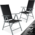 Miniatyrbillede 1 af 7: tectake Klapstol i aluminium 2 stk. -  anthrazit Graphite grey
