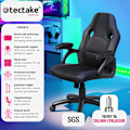 Miniatyrbillede 2 af 10: tectake Gamerstol Benny -  sort Black