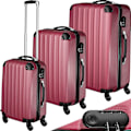 Miniatyrbillede 1 af 11: tectake Kuffertsæt hardcase -  rød Red one size