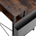 Miniatyrbillede 6 af 9: tectake Skrivebord med hylde og stofpose -  Industrielt mørkt træ, rustikt Dark brown