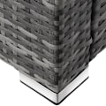 Miniatyrbillede 8 af 9: tectake Polyrattan puf med hynde -  grå Grey