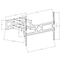 Miniatyrbillede 4 af 4: tectake TV-ophæng for 32-100 tommer (81-254 cm) (Vipbar + Svingbar) Black