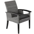 Miniatyrbillede 3 af 11: tectake Polyrattan havebord Taranto med 4 stole Rosarno -  grå Grey