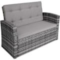 Miniatyrbillede 7 af 11: tectake Polyrattan loungesæt Bari -  grå Grey