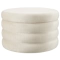 Miniatyrbillede 11 af 11: tectake Polstret skammel Altu XL, opbevaringsplads -  Velour look creme-hvid Velour look creme-hvid