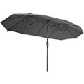 Miniatyrbillede 3 af 11: tectake Parasol Silia 460x270cm -  grå Grey