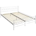 Miniatyrbillede 1 af 6: tectake Sengeramme med lameller - 200 x 140 cm White one size