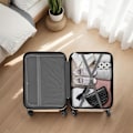 Miniatyrbillede 4 af 11: tectake Kuffertsæt hardcase -  champagnefarvet Champagne one size