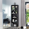 Miniatyrbillede 1 af 7: tectake Bogreol Lexi 5 rum 60x30x190cm -  hvid White