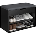 Miniatyrbillede 3 af 7: tectake Skoreol Jasmina 60x30x43,5cm -  sort Black