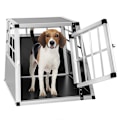 Miniatyrbillede 8 af 9: tectake Hundebur single med lige bagvæg - 54 x 69 x 50 cm 54 x 69 x 50 cm Black