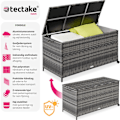 Miniatyrbillede 2 af 11: tectake Hyndeboks med aluminiumsramme og hjul 297L, 117x54x64cm -  grå Grey