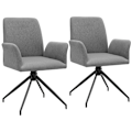 Miniatyrbillede 1 af 11: Stol Daya, polstret - anthrazit,Sæt med 2 stk. Graphite grey