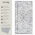 Miniatyrbillede 2 af 7: tectake Gulvtæppe Aliya, kort luv - 80 x 150 cm 80 x 150 cm Grey