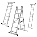 Miniatyrbillede 6 af 11: tectake 4-i-1 kombineret stillads og stige Silver
