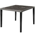 Miniatyrbillede 9 af 11: tectake Polyrattan havebord Taranto med 4 stole Rosarno -  grå Grey
