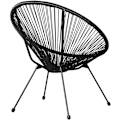 Miniatyrbillede 6 af 10: tectake 2 Havestole Santana -  sort Black