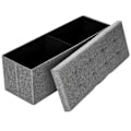 Miniatyrbillede 4 af 6: tectake Foldbar puf med opbevaring 110x38x38cm -  lysegrå Light grey
