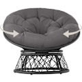 Miniatyrbillede 1 af 10: tectake Polyrattan havestol Gargano -  sort Black