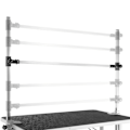 Miniatyrbillede 5 af 10: tectake Trimmebord med H-galge Silver