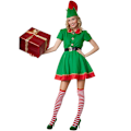 Miniatyrbillede 1 af 8: tectake Flittig nisse kostume Green M