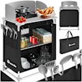 Miniatyrbillede 1 af 11: tectake Campingkøkken Premium med 2 rum -  sort Black