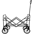 Miniatyrbillede 5 af 6: tectake Foldbar trækvogn, bæreevne 80 kg -  grøn Green