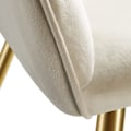 Miniatyrbillede 7 af 9: tectake Stol Marilyn velour, guld -  creme/guld creme/guld