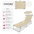 Miniatyrbillede 2 af 11: tectake Solseng med 4-trin, 2 stk. -  beige Beige