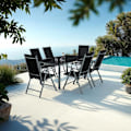 Miniatyrbillede 7 af 8: tectake Klapstol i aluminium 8 stk. -  anthrazit Graphite grey