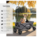Miniatyrbillede 2 af 11: tectake Foldbar trækvogn Heidrun -  grå Grey