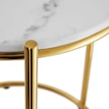 Miniatyrbillede 7 af 9: Sidebord Ellsa, marmorplade, stålramme - hvid/guld,pr. stk. hvid/guld
