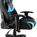 Miniatyrbillede 8 af 11: tectake Gamerstol Tartaros, LED, massagefunktion -  sort/azur Azure