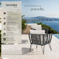 Miniatyrbillede 2 af 11: tectake Havestole Sundo, sæt med 2 stk. i rebdesign Graphite grey
