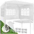 Miniatyrbillede 1 af 9: tectake Havepavillon Baraban 3x3m med 3 sidepaneler -  hvid White