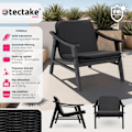 Miniatyrbillede 2 af 11: tectake Polyrattan havestol Treviso, træramme og polstring -  sort Black