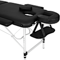 Miniatyrbillede 6 af 11: tectake Massagebriks i aluminium med 3 zoner, 5 cm polstring + taske -  sort Black