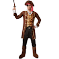 Miniatyrbillede 1 af 7: tectake Sørøverkonge kostume Brown M