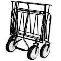 Miniatyrbillede 4 af 9: tectake Foldbar trækvogn, bæreevne 80 kg -  grå Grey