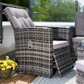 Miniatyrbillede 3 af 11: tectake Polyrattan loungesæt Bari -  grå Grey