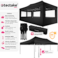 Miniatyrbillede 2 af 11: tectake Easy up pavillon Viola 3x6 m med 4 sidestykker -  sort Black