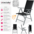 Miniatyrbillede 2 af 8: tectake Klapstol i aluminium 8 stk. -  anthrazit Graphite grey