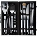 Miniatyrbillede 1 af 9: tectake Grillbestik 18 dele rustfrit stål Grey