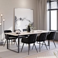 Miniatyrbillede 3 af 10: tectake Stol Marilyn velour -  sort Black