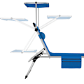 Miniatyrbillede 3 af 11: tectake Solseng Aurelie af aluminium, 6-trins -  blå Blue
