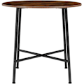 Miniatyrbillede 6 af 6: tectake Spisebord Ennis 80x76cm -  Industrielt mørkt træ, rustikt Dark brown