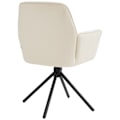 Miniatyrbillede 7 af 11: Stol Lenia, polstret - Velour creme/sort,Sæt med 2 stk. Velour creme/sort