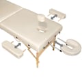 Miniatyrbillede 9 af 11: tectake Massagebriks med 2 zoner, 7,5cm polstring + ruller -  beige Beige
